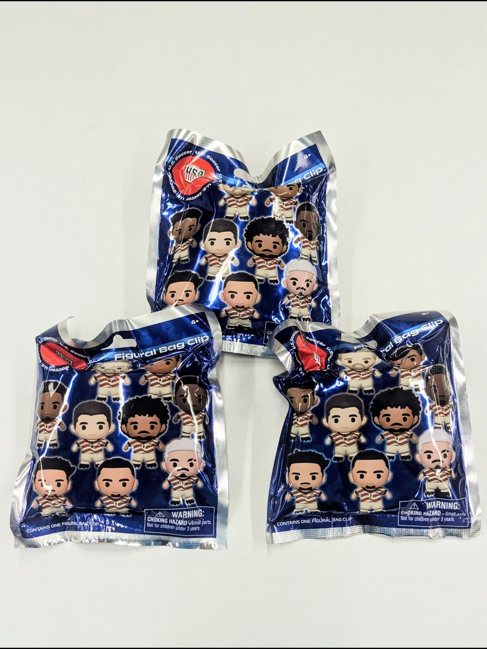 2026 FIFA World Cup Team USA Figural Bag Clip Official Licensed Lot of 3 Mystery